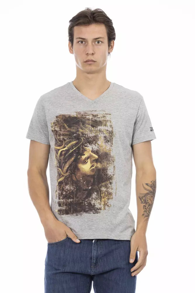 Trussardi Action grå bomulls-T-shirt för män