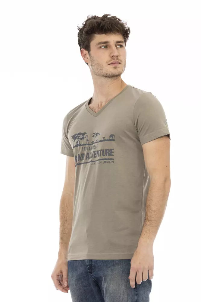 Trussardi Action Brun Bomull Herr T-shirt