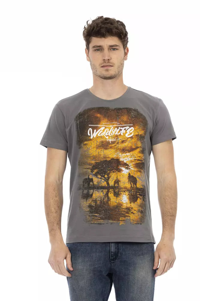 Trussardi Action grå bomulls-T-shirt för män