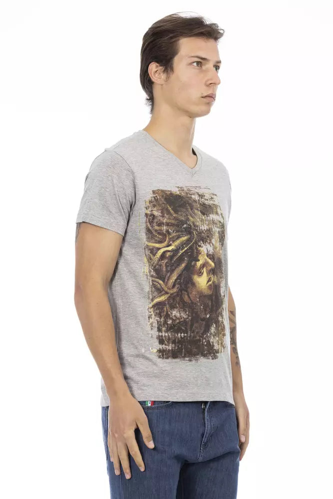 Trussardi Action grå bomulls-T-shirt för män
