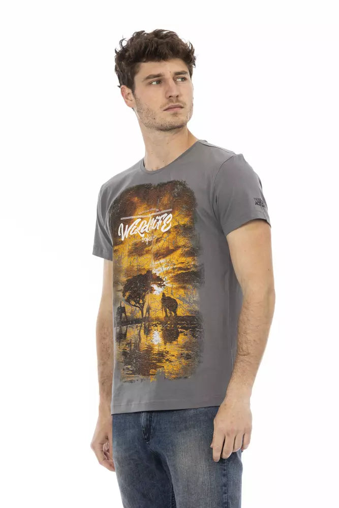 Trussardi Action grå bomulls-T-shirt för män