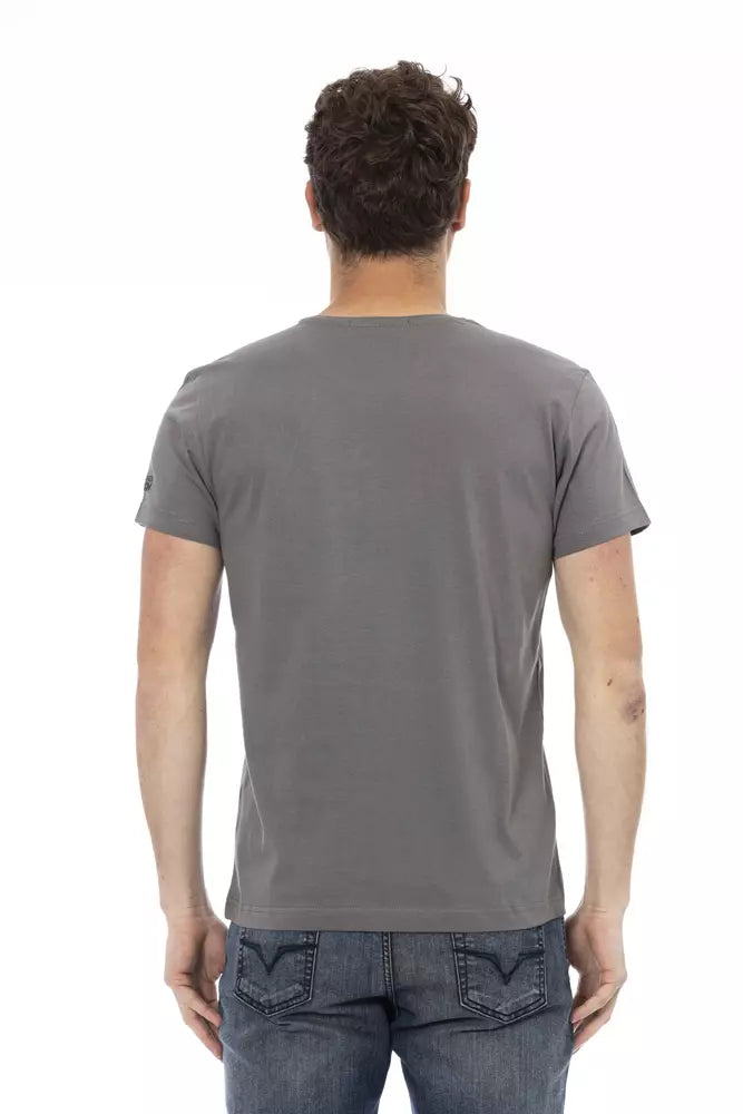 Trussardi Action grå bomulls-T-shirt för män