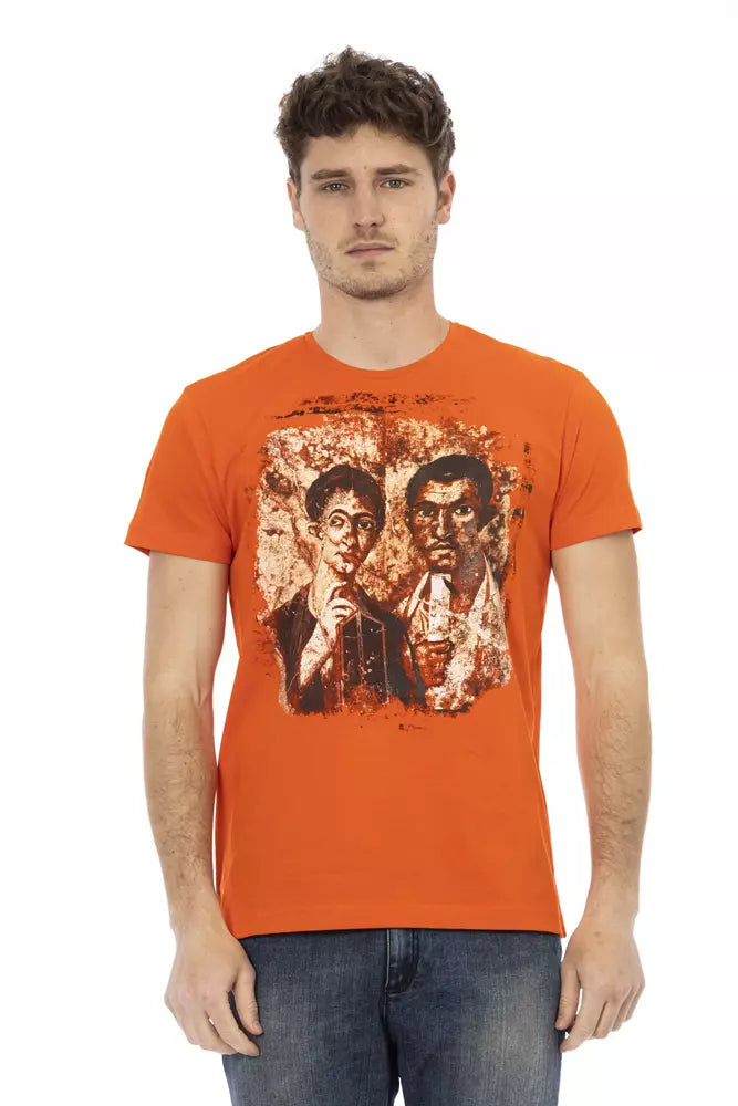 Trussardi Action Orange bomulls-T-shirt för män