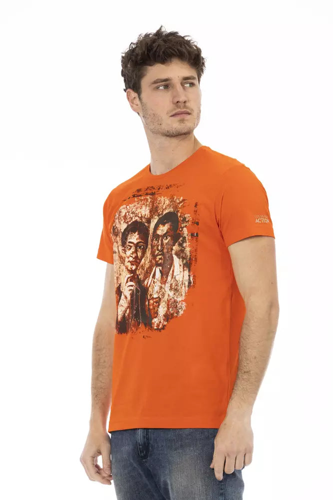 Trussardi Action Orange bomulls-T-shirt för män