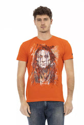 Trussardi Action Orange bomulls-T-shirt för män
