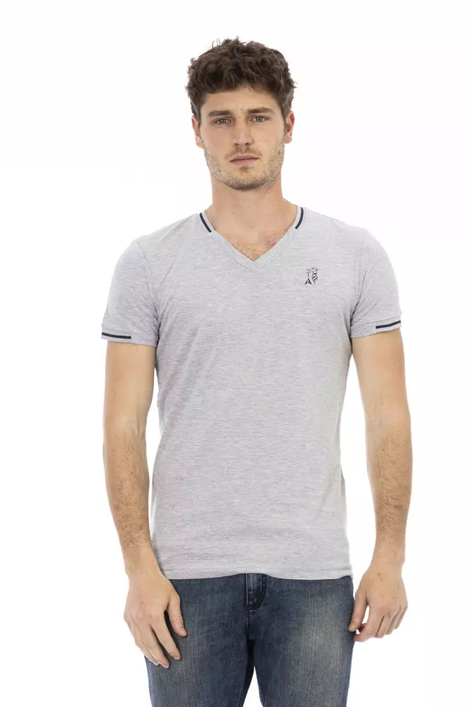 Trussardi Action grå bomulls-T-skjorte for menn