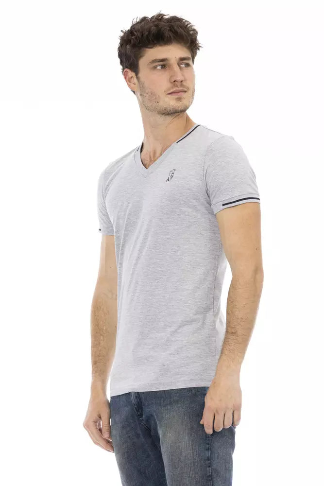 Trussardi Action grå bomulls-T-skjorte for menn