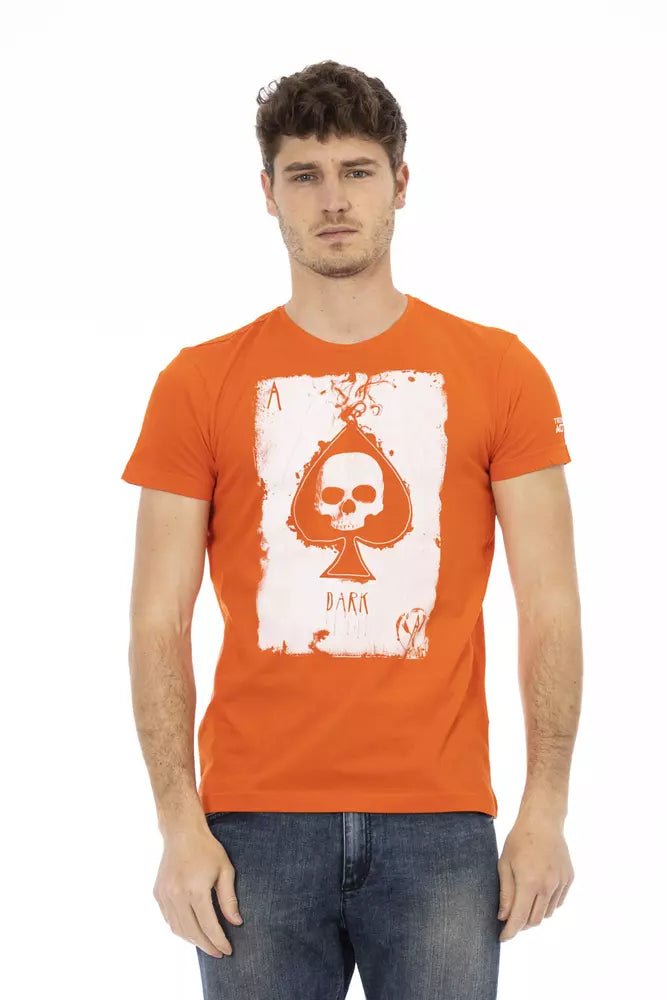 Trussardi Action Orange bomulls-T-shirt för män