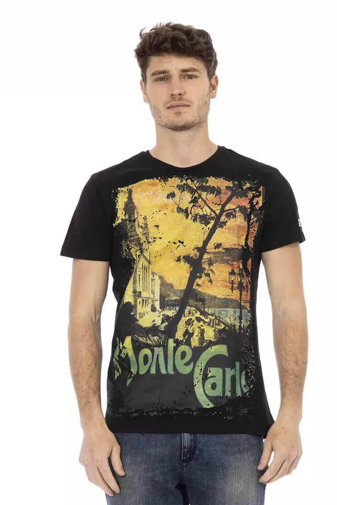 Trussardi Action svart bomulls-T-shirt för män