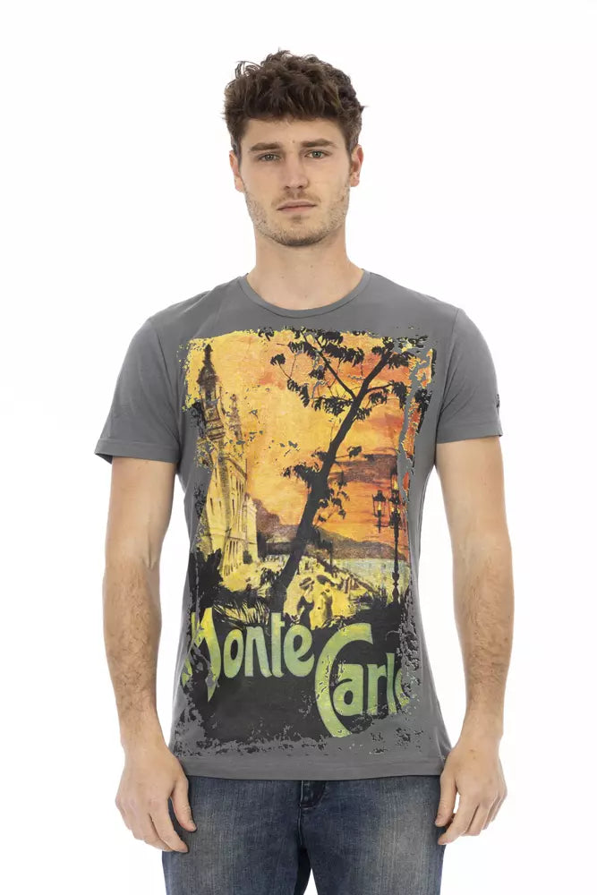 Trussardi Action grå bomulls-T-shirt för män