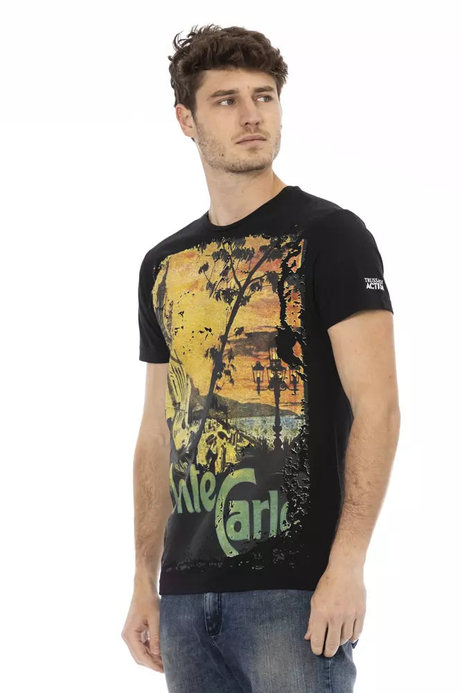 Trussardi Action svart bomulls-T-shirt för män