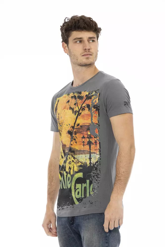 Trussardi Action grå bomulls-T-shirt för män