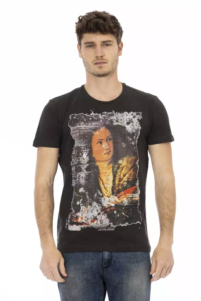 Trussardi Action svart bomulls-T-shirt för män