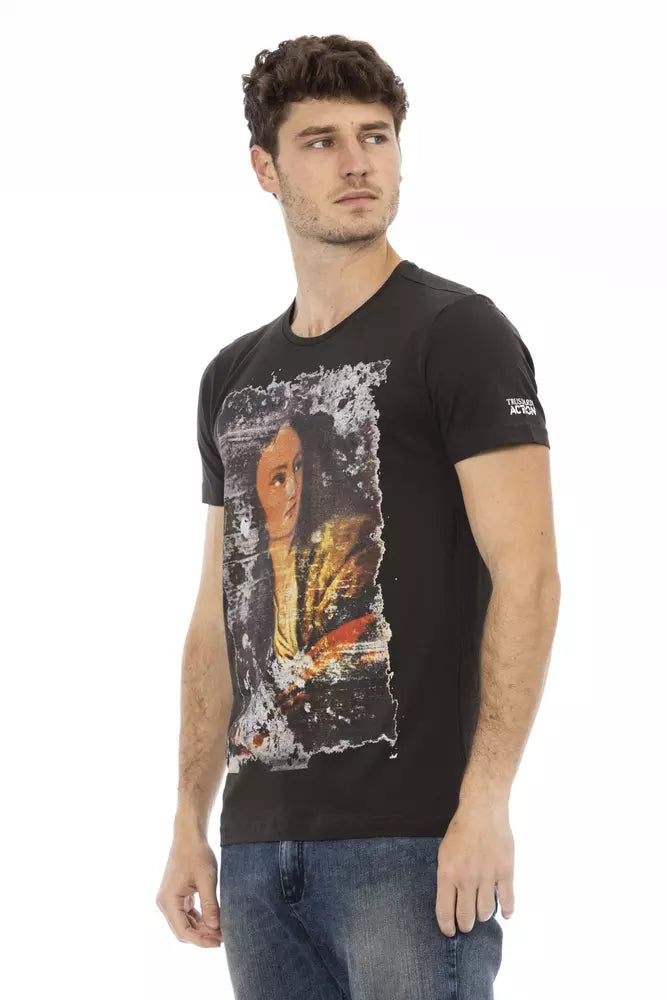 Trussardi Action svart bomulls-T-shirt för män