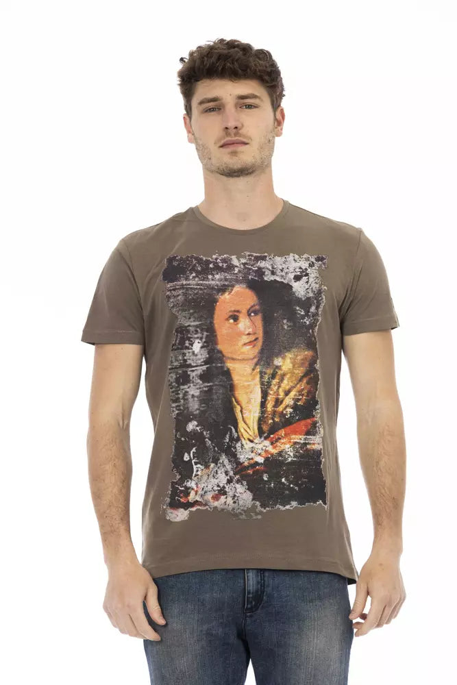 Trussardi Action brun bomulls-t-shirt för män
