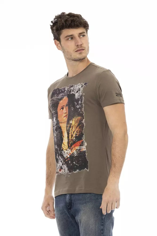 Trussardi Action brun bomulls-t-shirt för män