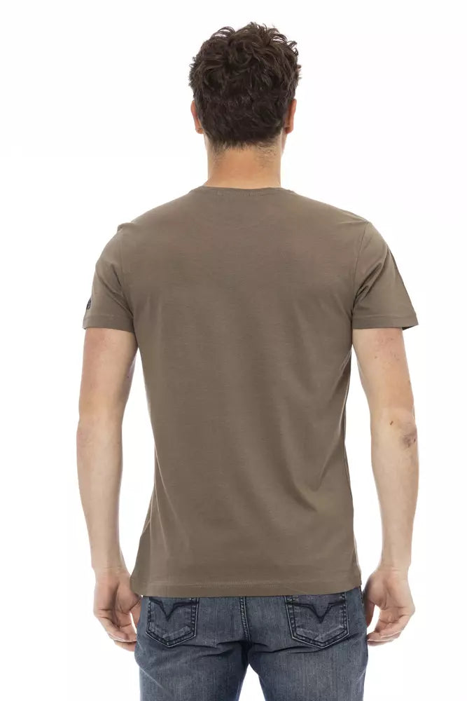 Trussardi Action brun bomulls-t-shirt för män