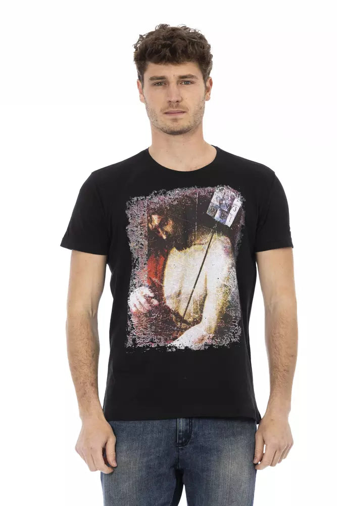 Trussardi Action svart bomulls-T-shirt för män