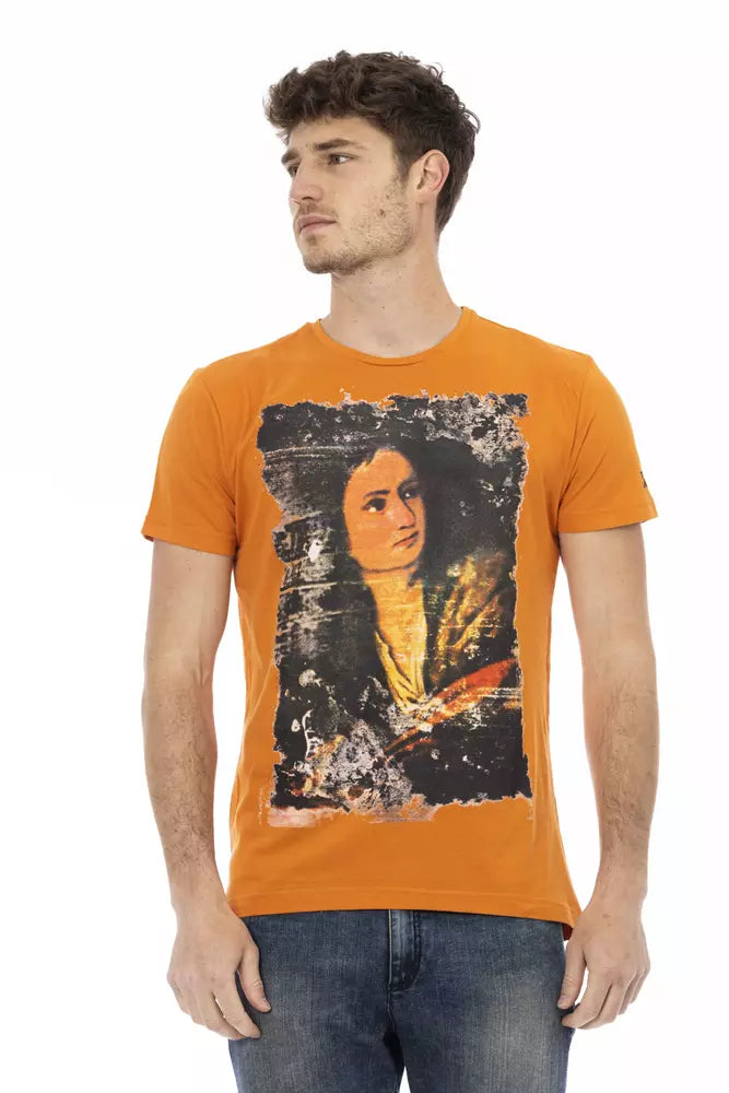 Trussardi Action Orange bomulls-T-shirt för män
