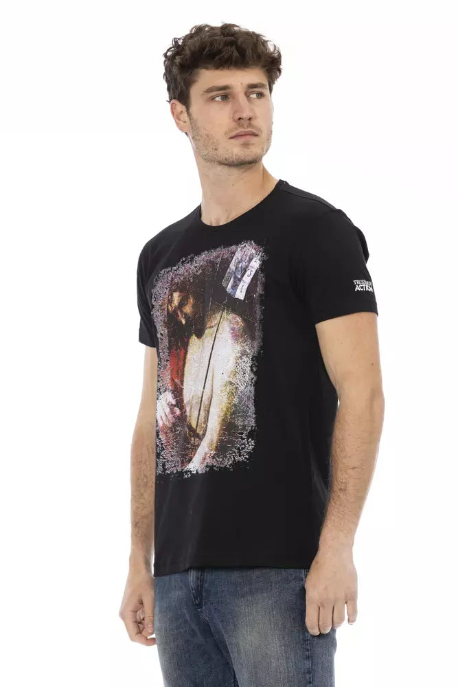 Trussardi Action svart bomulls-T-shirt för män