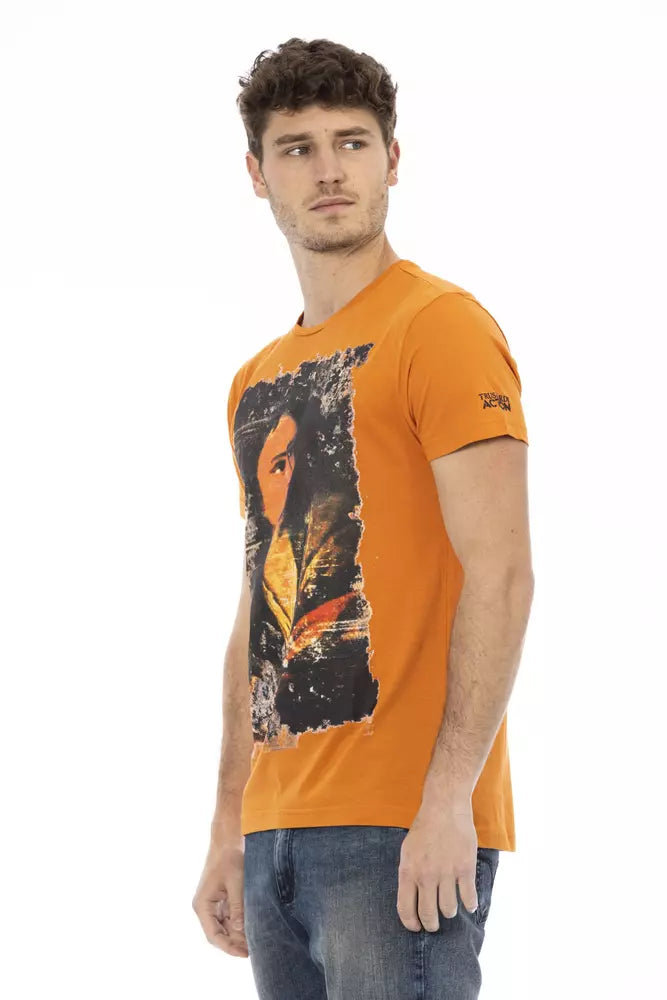 Trussardi Action Orange bomulls-T-shirt för män