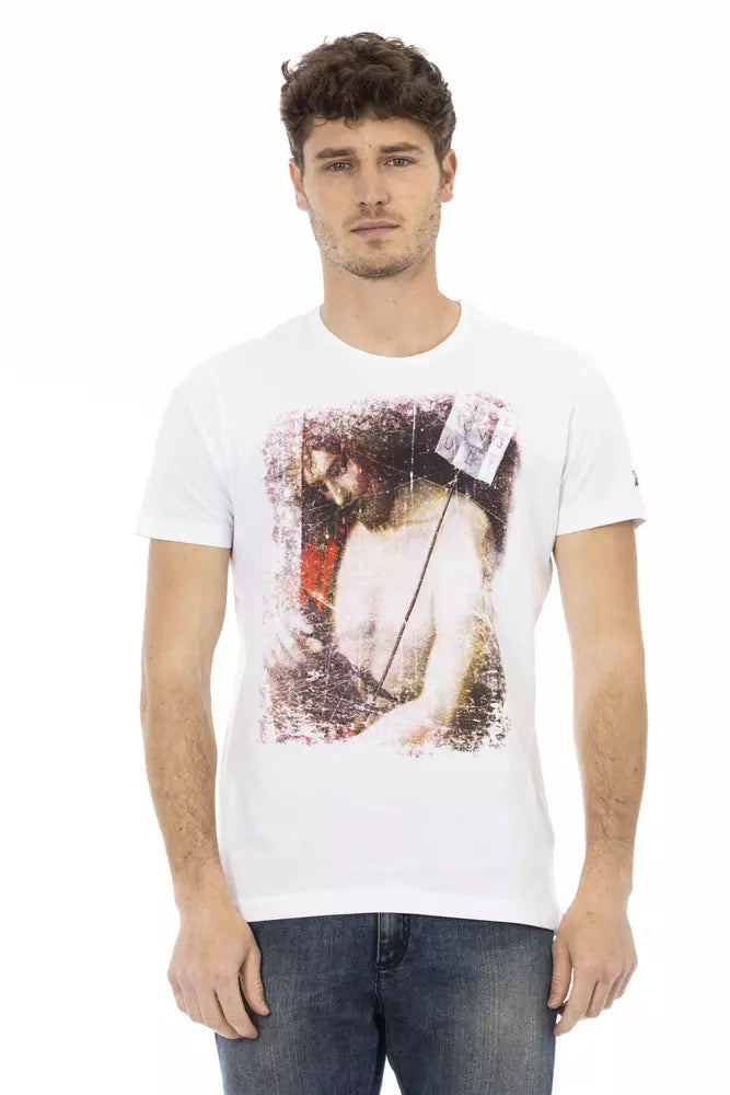Trussardi Action Vit bomulls-T-shirt för män