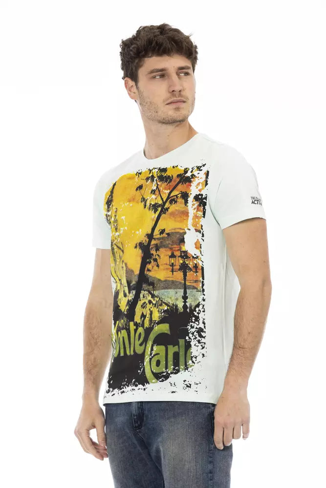 Trussardi Action Ljusblå Bomull Herr T-shirt