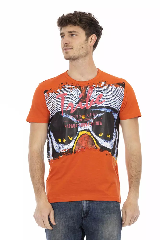 Trussardi Action Orange bomulls-T-shirt för män
