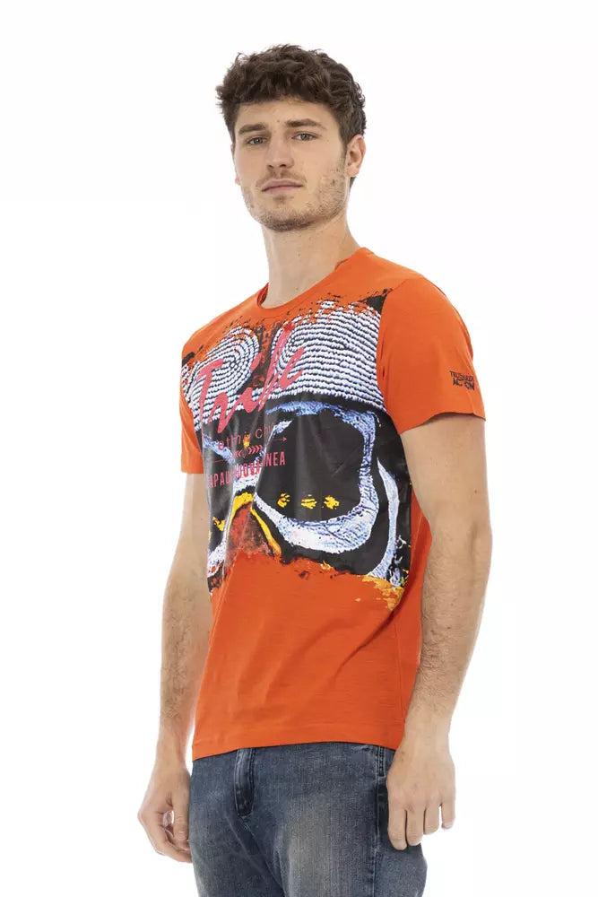 Trussardi Action Orange bomulls-T-shirt för män