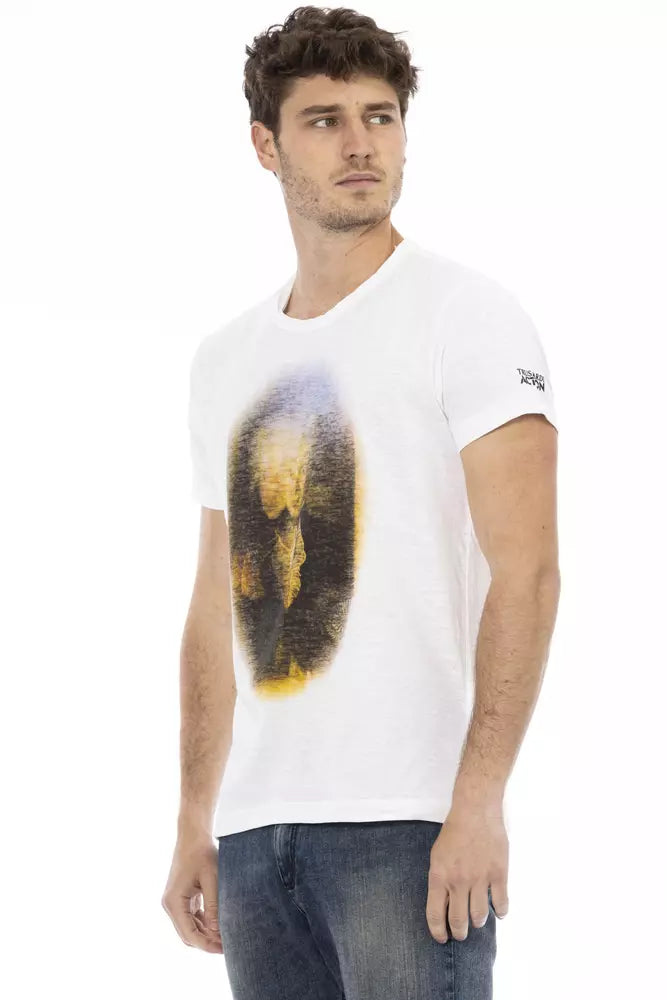 Trussardi Action Vit bomulls-T-shirt för män