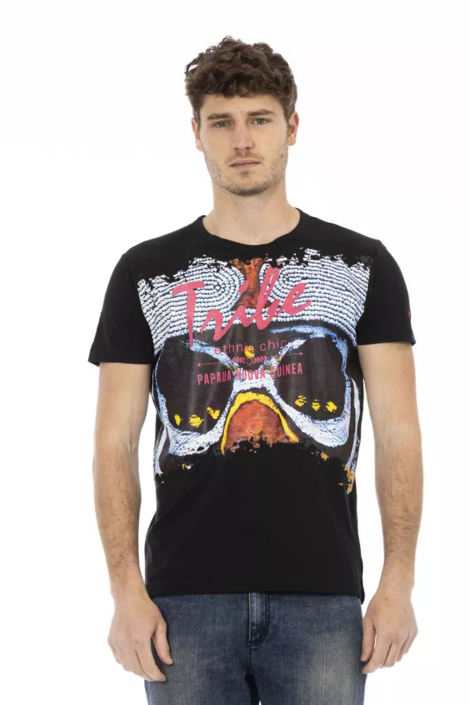 Trussardi Action svart bomulls-T-shirt för män