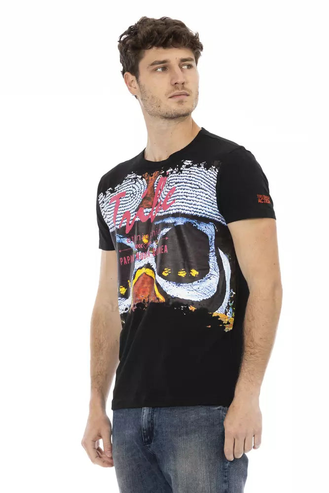 Trussardi Action svart bomulls-T-shirt för män