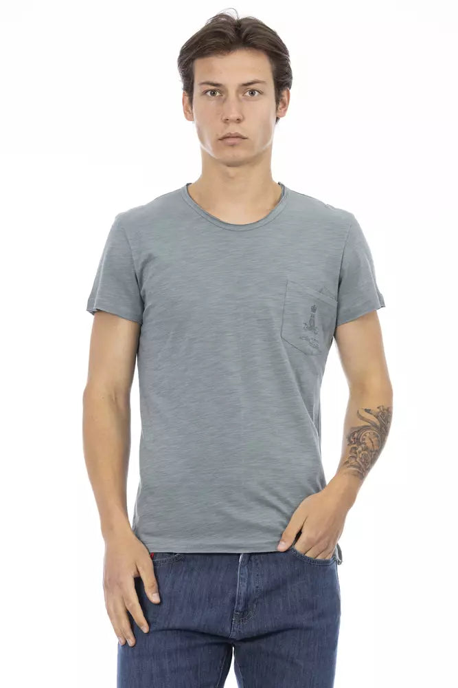 Trussardi Action grå bomulls-T-skjorte for menn