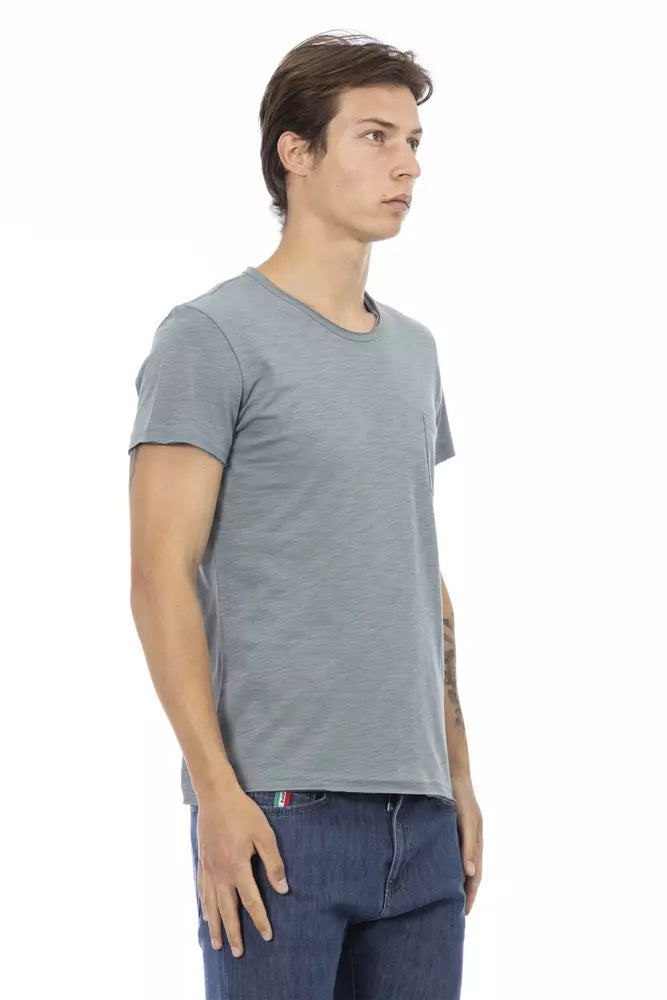 Trussardi Action grå bomulls-T-skjorte for menn