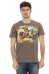 Trussardi Action Brown Cotton Men's T-Shirt