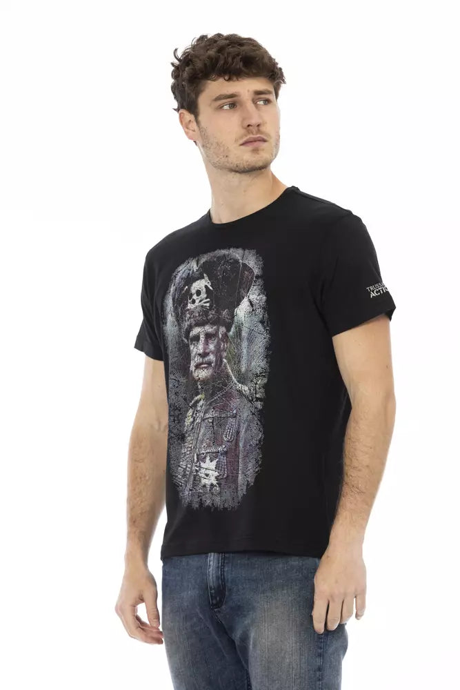 Trussardi Action svart bomulls-T-shirt för män