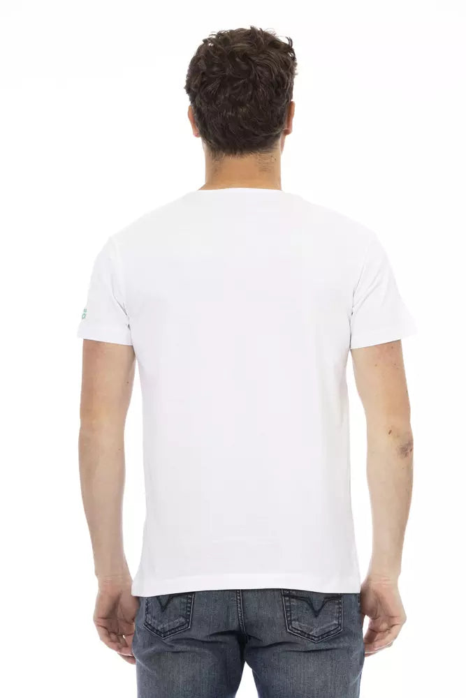 Trussardi Action Vit bomulls-T-shirt för män