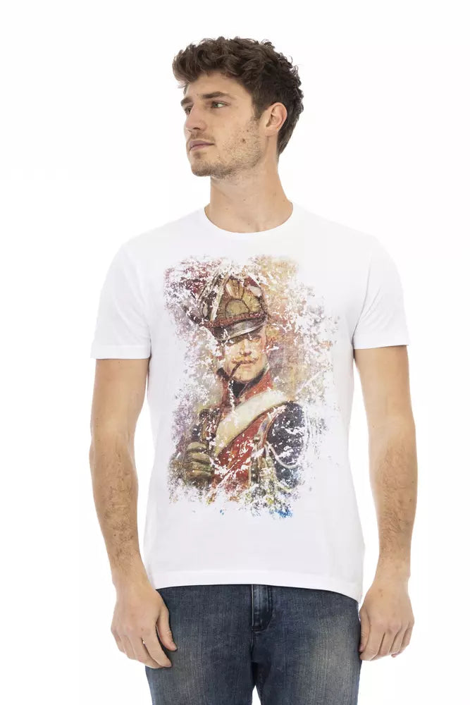 Trussardi Action Vit bomulls-T-shirt för män
