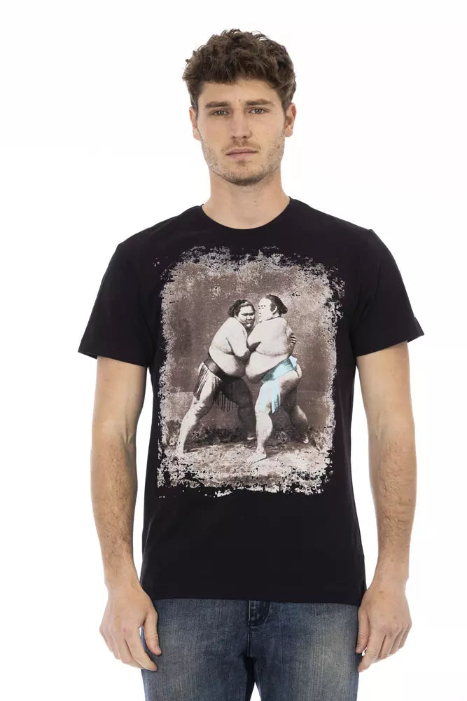Trussardi Action svart bomulls-T-shirt för män
