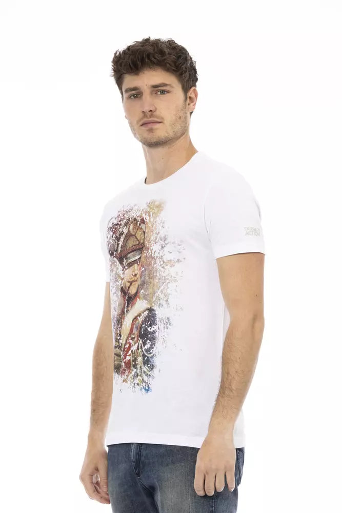 Trussardi Action Vit bomulls-T-shirt för män