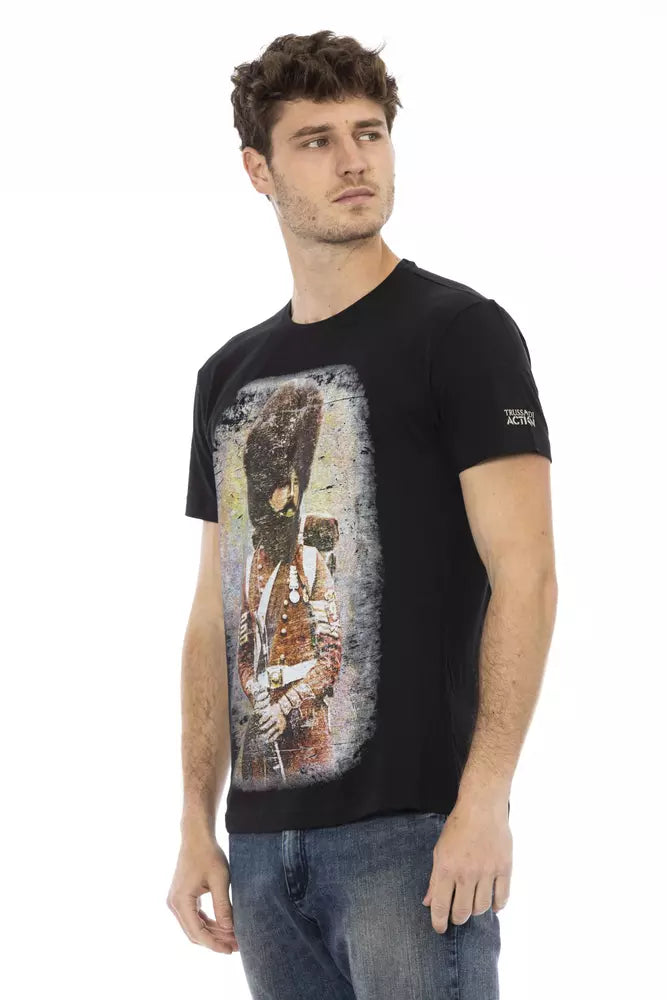 Trussardi Action svart bomulls-T-shirt för män