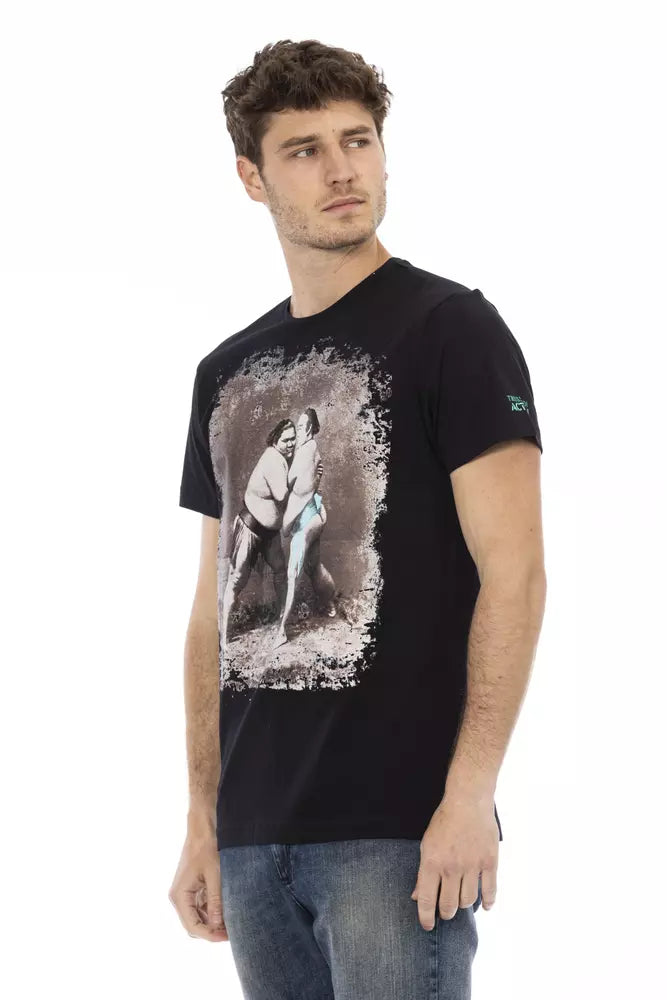 Trussardi Action svart bomulls-T-shirt för män
