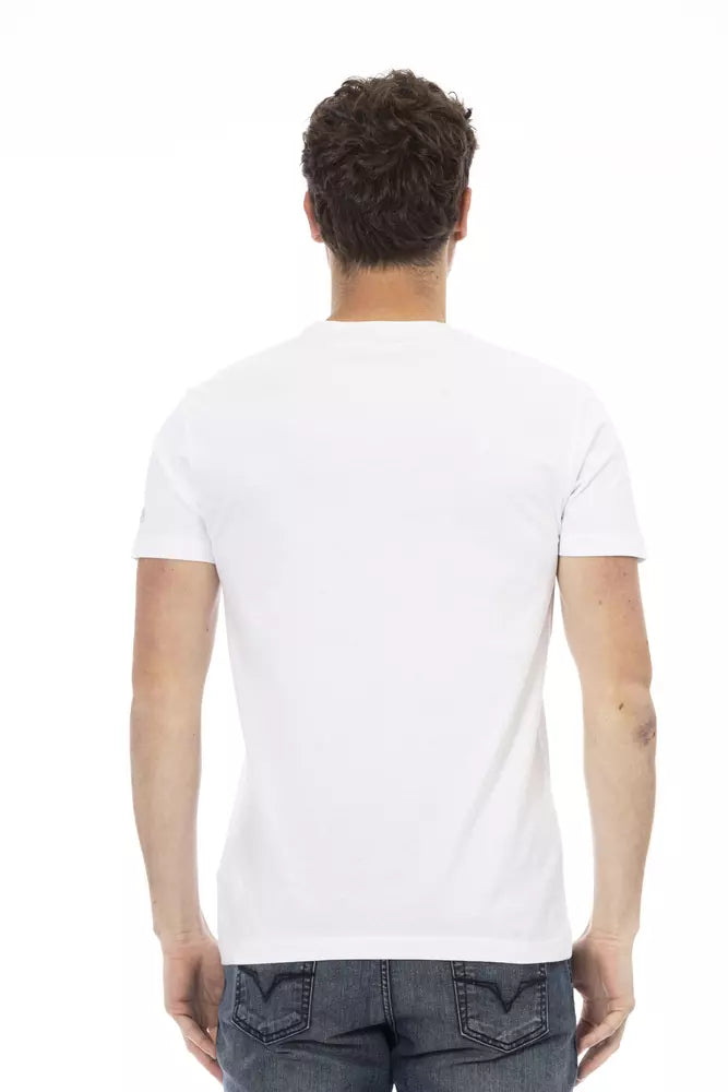 Trussardi Action Vit bomulls-T-shirt för män