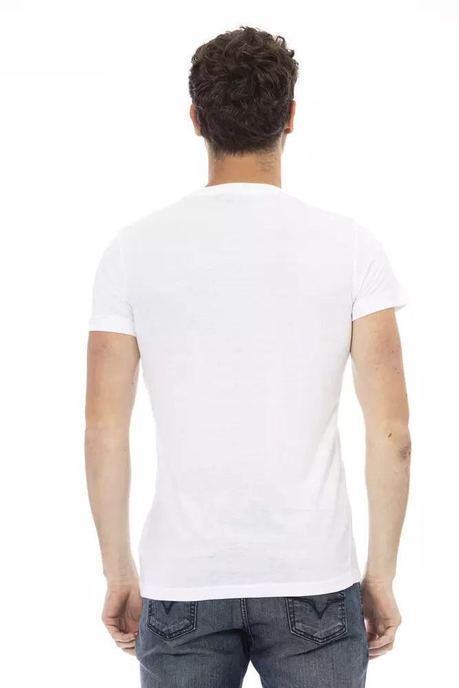 Trussardi Action Vit bomulls-T-shirt för män