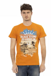 Trussardi Action Orange bomulls-T-shirt för män
