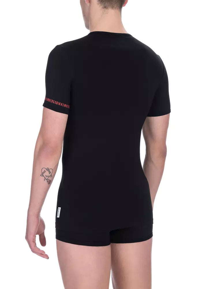 Bikkembergs svart bomulls-T-shirt för män, dubbelpack
