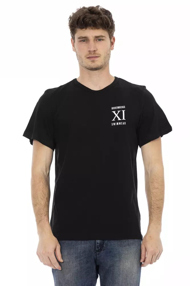 Bikkembergs svart bomulls-T-shirt för män