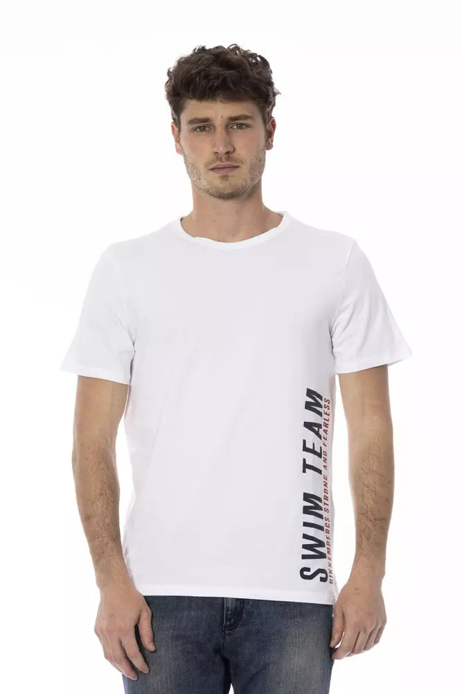 Bikkembergs vit bomulls-T-shirt för män