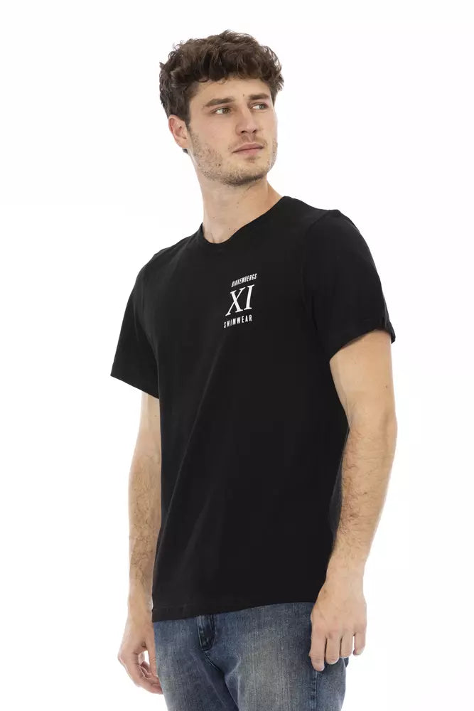 Bikkembergs svart bomulls-T-shirt för män
