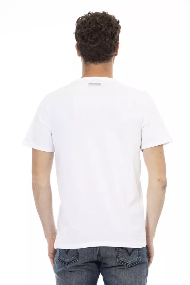 Bikkembergs vit bomulls-T-shirt för män